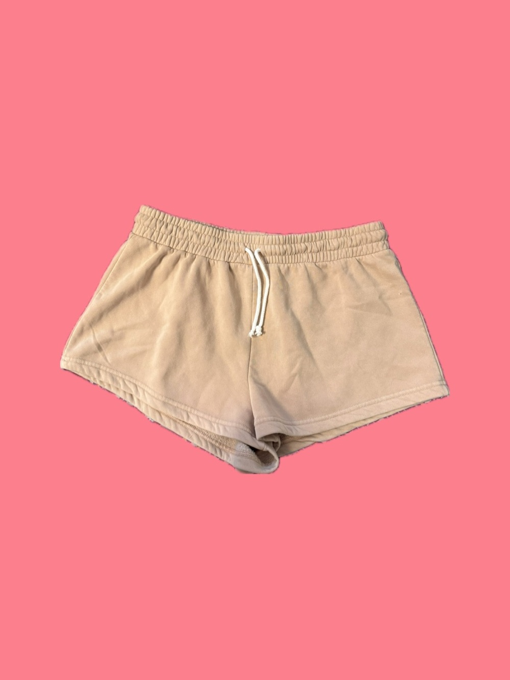 Casual Drawstring Shorts — Beige